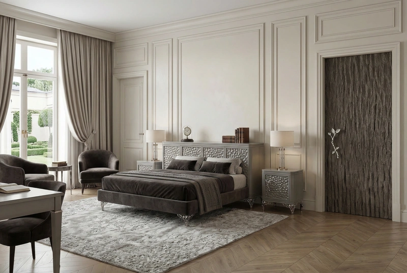 Дизайн спальни в стиле Классика — фото интерьера от нейросети RoomGPT