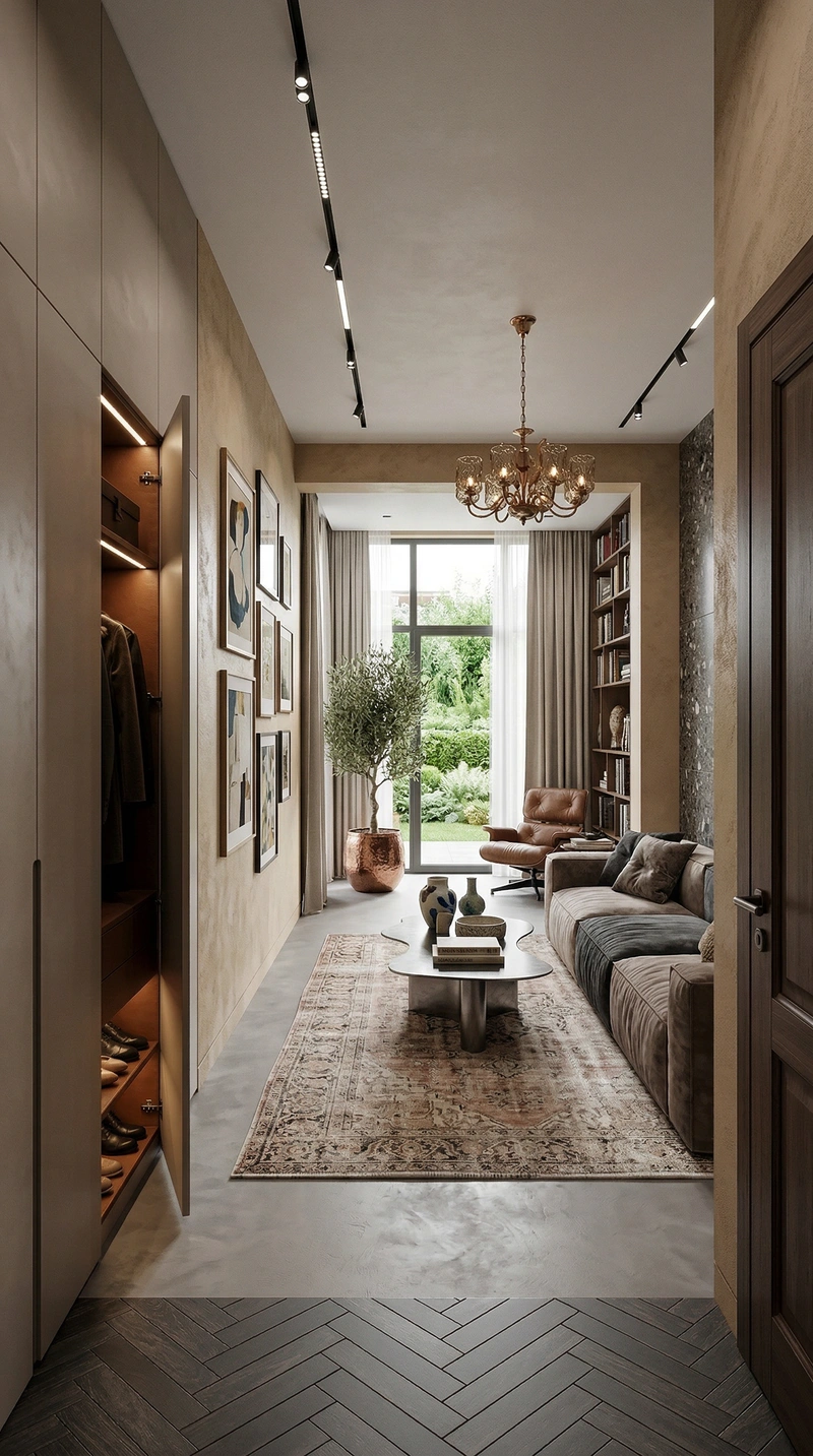 Дизайн интерьера в стиле Эклектика — Гостиная от нейросети RoomGPT