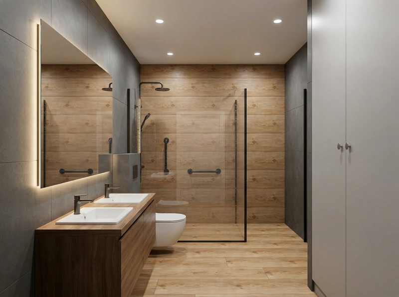 Дизайн ванной в стиле Минимализм — фото интерьера от нейросети RoomGPT