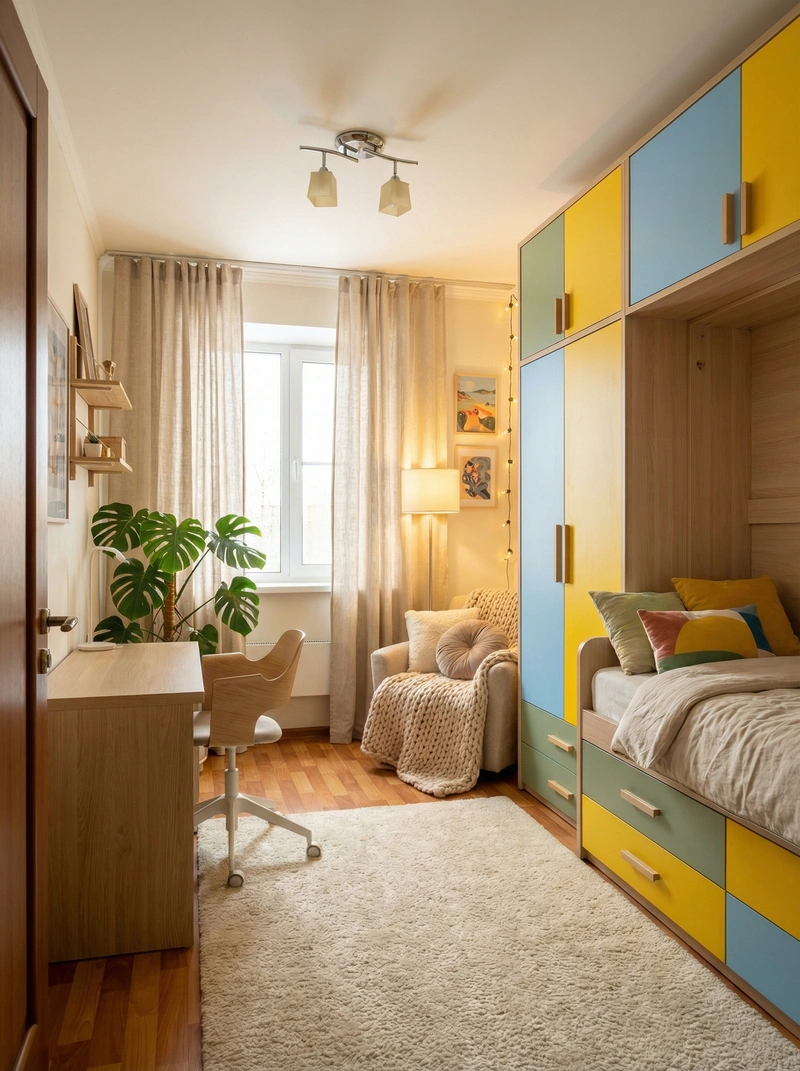 Дизайн интерьера в стиле Хюгге — Спальня от нейросети RoomGPT