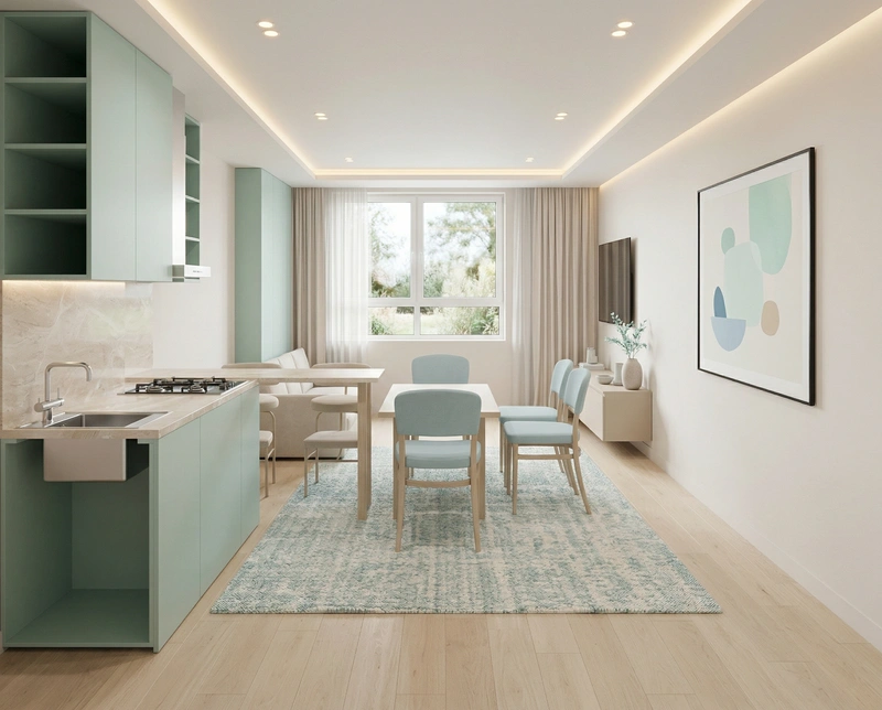 Дизайн кухни в стиле Минимализм — фото интерьера от нейросети RoomGPT