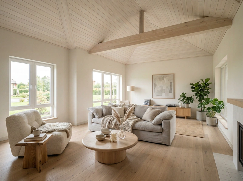 Дизайн интерьера в стиле Хюгге — Гостиная от нейросети RoomGPT