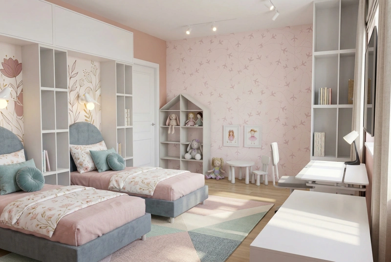 Дизайн детской в стиле Без стиля — фото интерьера от нейросети RoomGPT