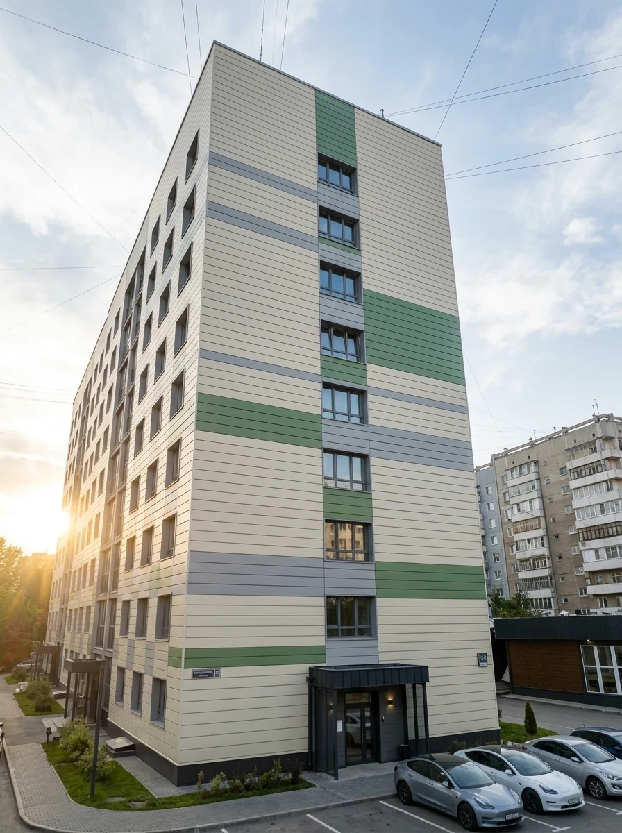 Дизайн фасада в стиле Хай-тек — Фасад от нейросети RoomGPT