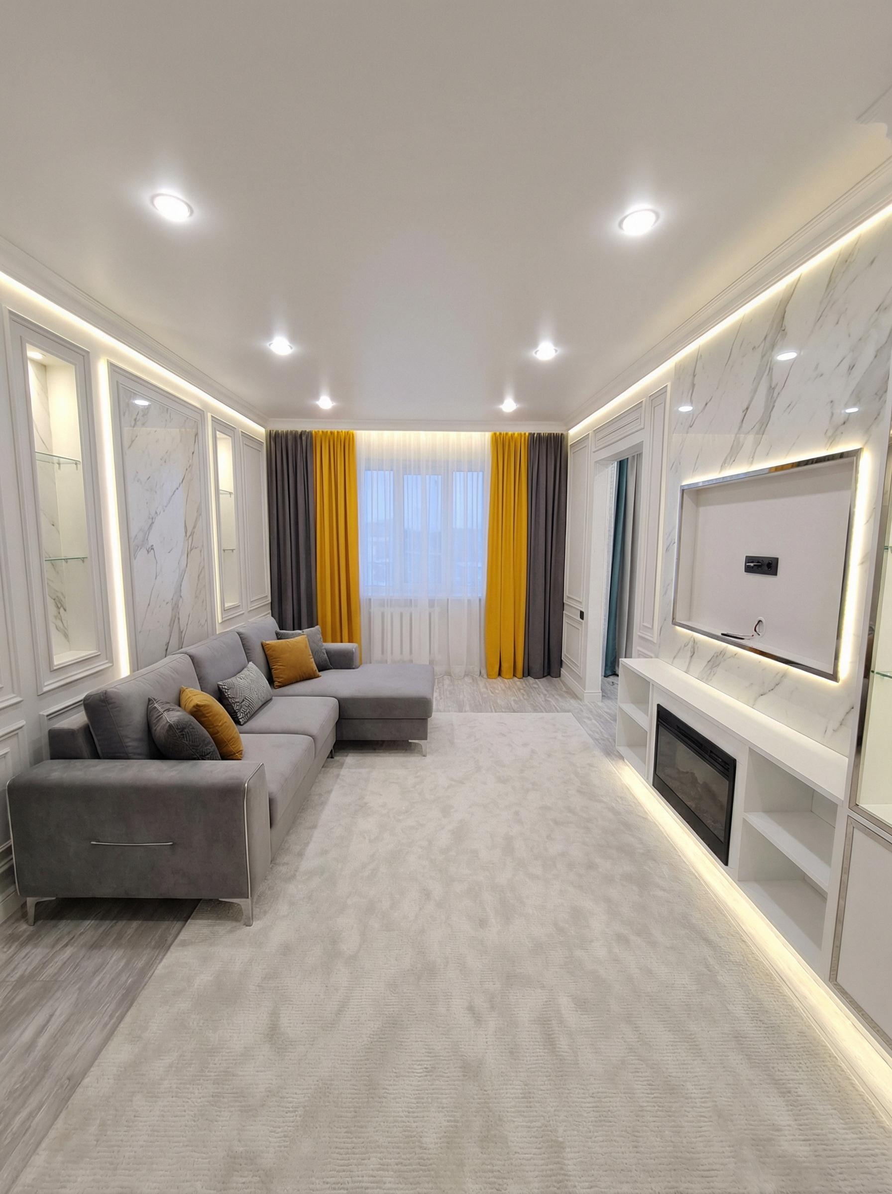 Дизайн гостиной в стиле Классика — фото интерьера от нейросети RoomGPT