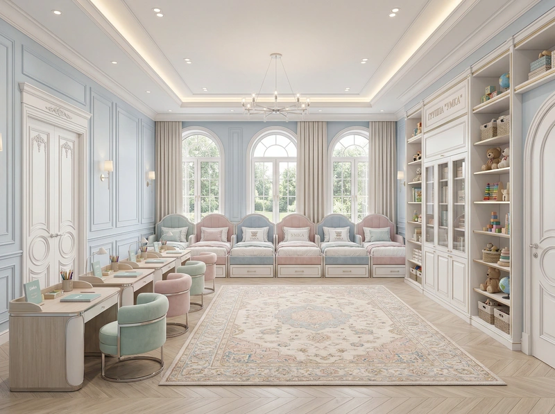 Дизайн интерьера в стиле Неоклассика — Детская от нейросети RoomGPT