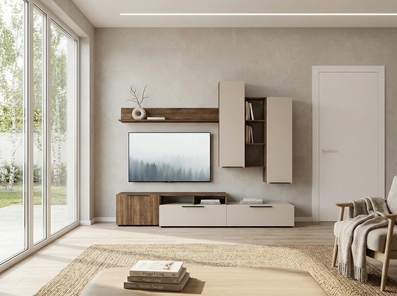 Дизайн интерьера в стиле Сканди — Гостиная от нейросети RoomGPT