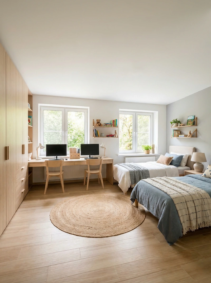 Дизайн детской в стиле Сканди — фото интерьера от нейросети RoomGPT