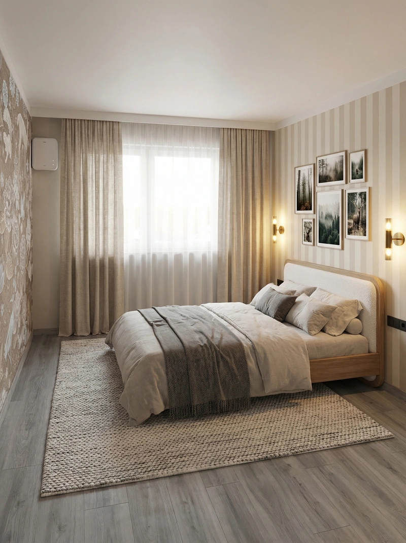 Дизайн гостиной в стиле Эклектика — фото интерьера от нейросети RoomGPT