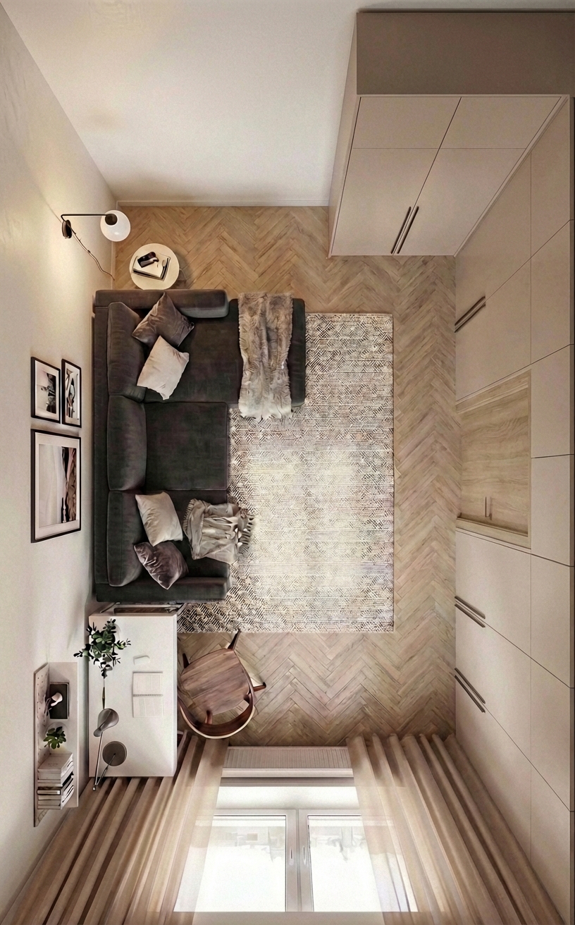 Дизайн гостиной в стиле Сканди — фото интерьера от нейросети RoomGPT