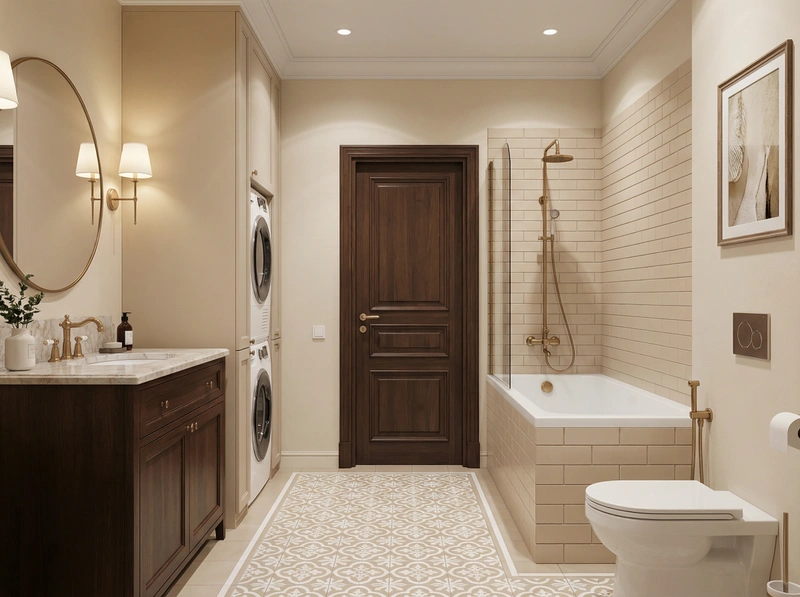 Дизайн интерьера в стиле Классика — Ванная от нейросети RoomGPT