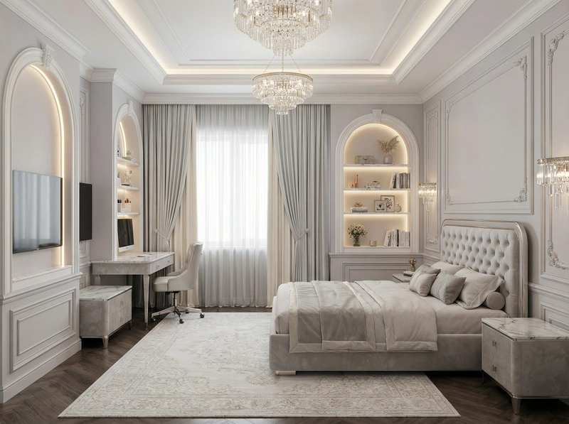 Дизайн интерьера в стиле Классика — Детская от нейросети RoomGPT