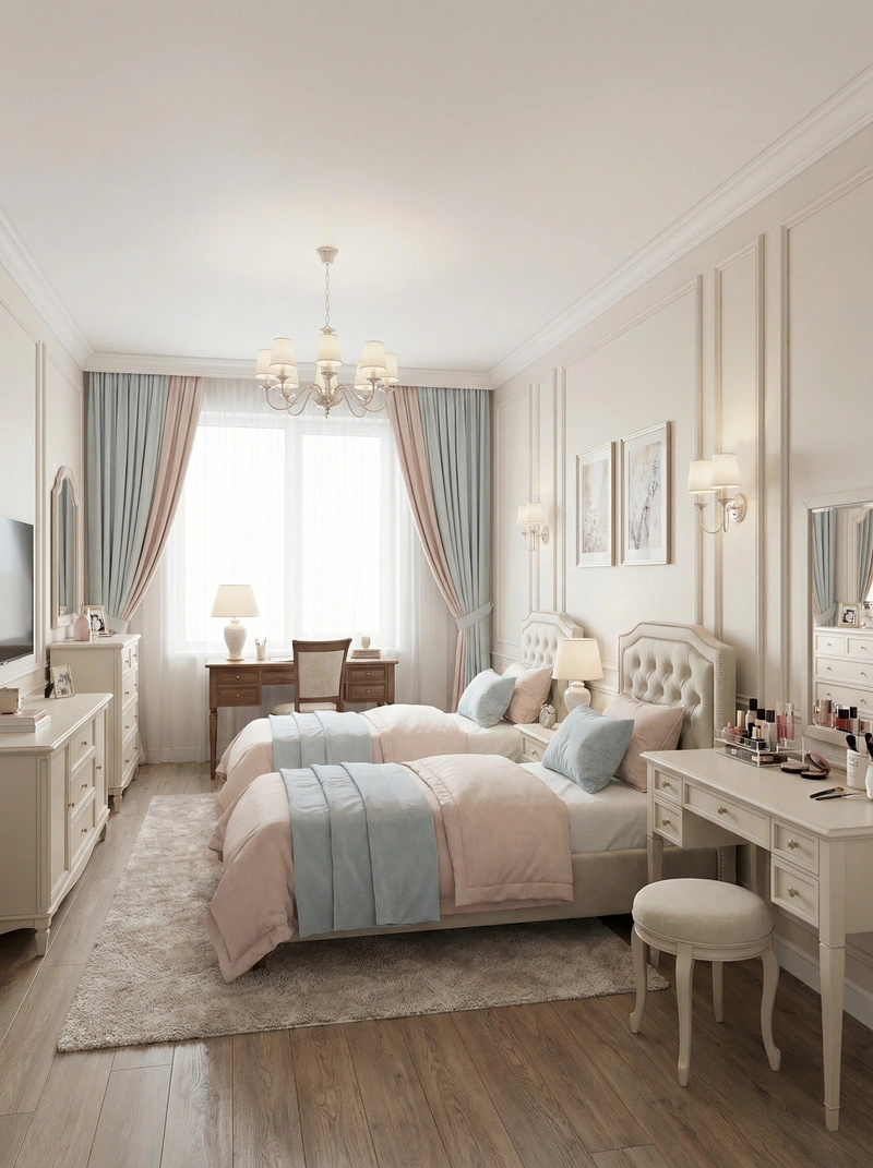 Дизайн интерьера в стиле Классика — Спальня от нейросети RoomGPT