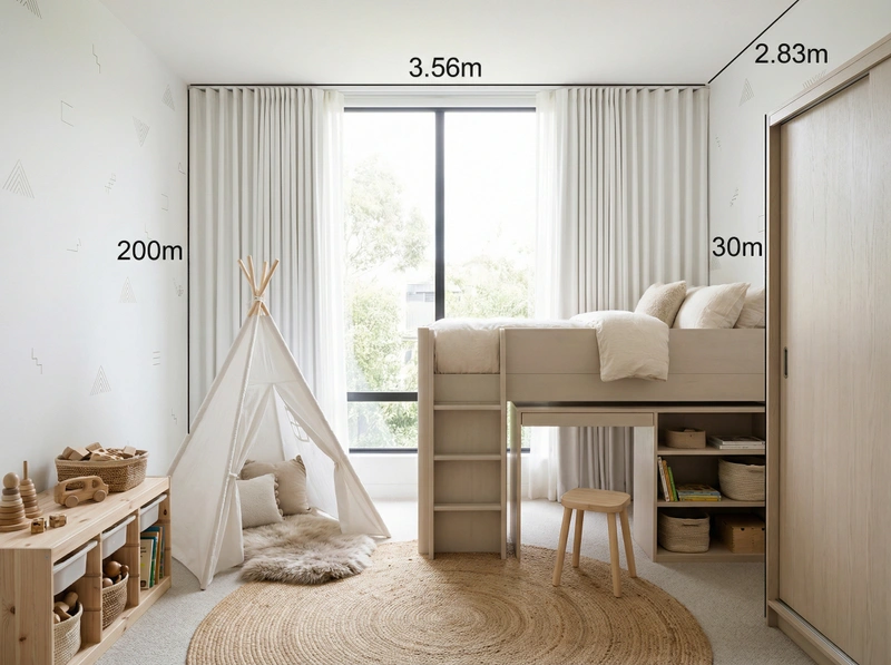 Дизайн интерьера в стиле Хюгге — Детская от нейросети RoomGPT