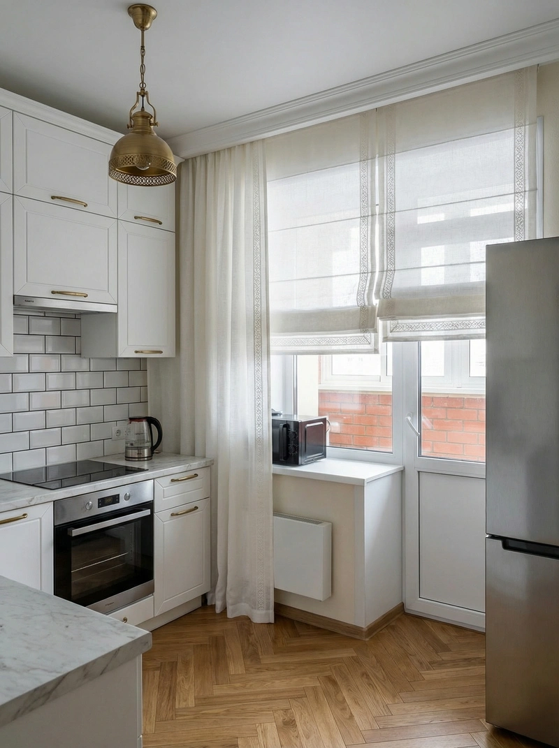 Дизайн интерьера в стиле Классика — Кухня от нейросети RoomGPT