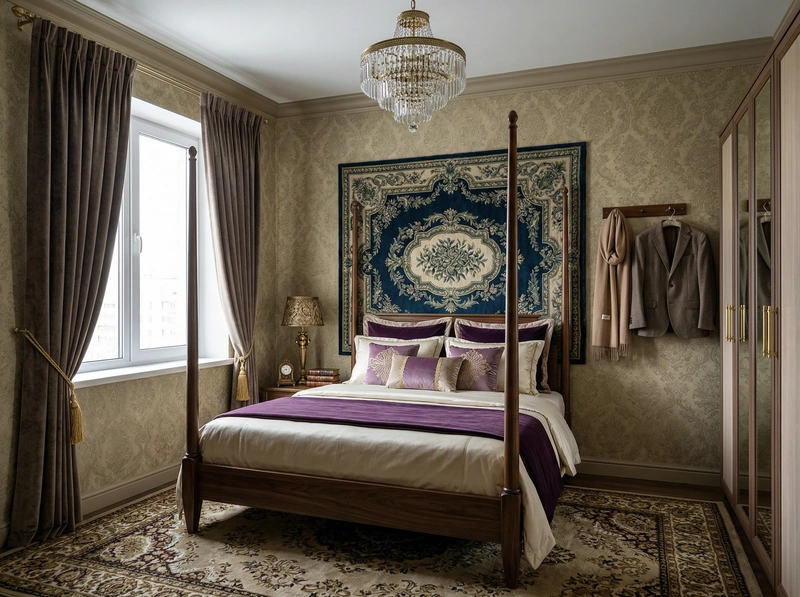 Дизайн интерьера в стиле Классика — Спальня от нейросети RoomGPT