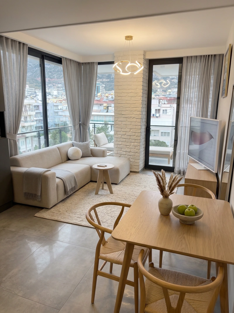 Дизайн интерьера в стиле Минимализм — Гостиная от нейросети RoomGPT