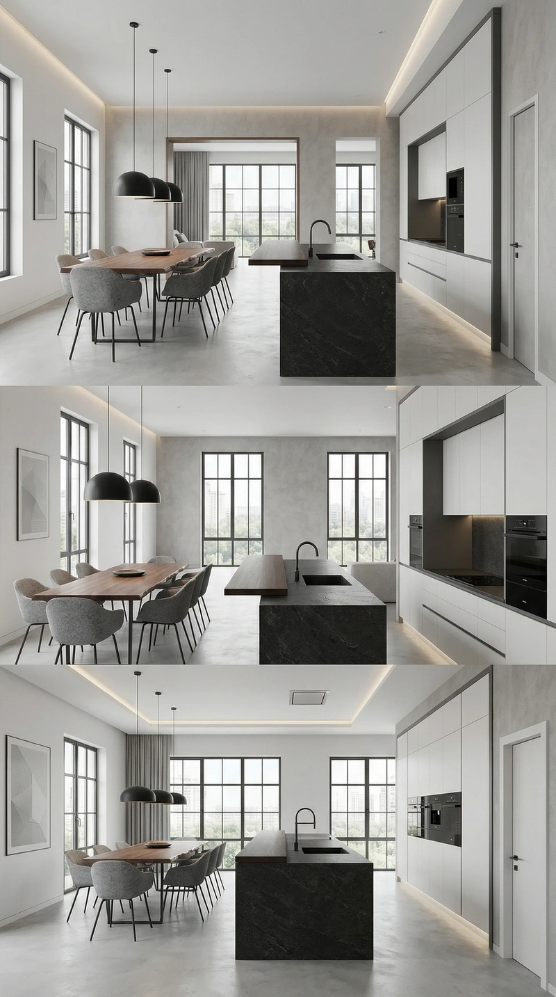 Дизайн кухни в стиле Минимализм — фото интерьера от нейросети RoomGPT