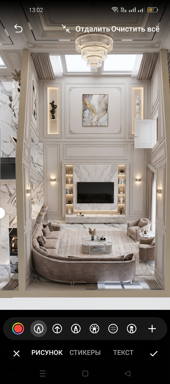 Дизайн гостиной в стиле Классика — фото интерьера от нейросети RoomGPT