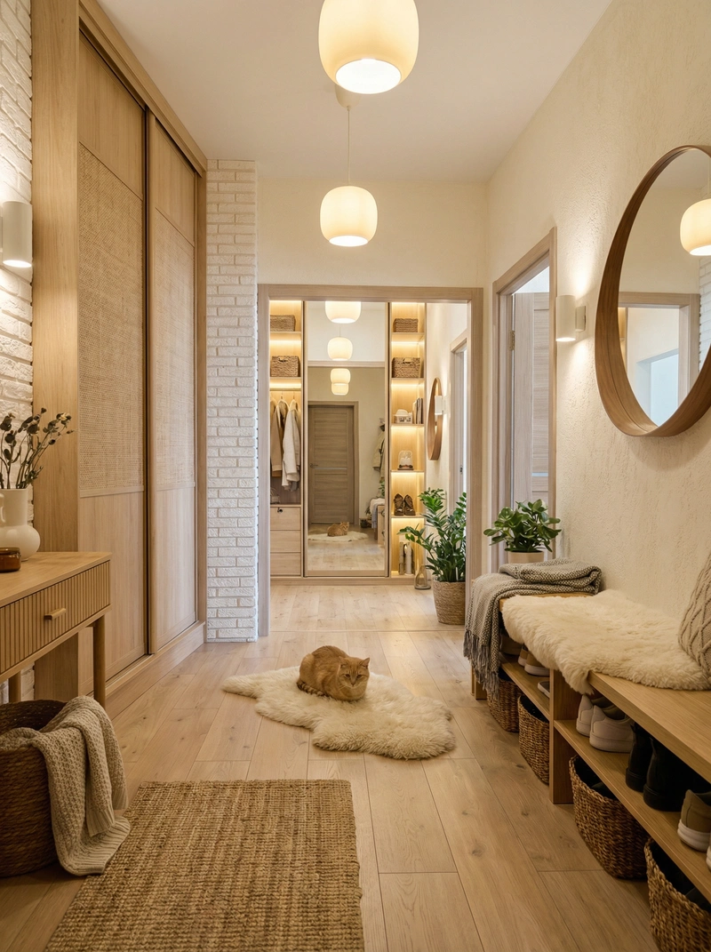 Дизайн интерьера в стиле Хюгге — Прихожая от нейросети RoomGPT