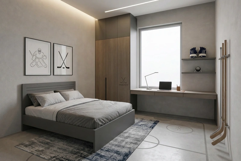 Дизайн детской в стиле Минимализм — фото интерьера от нейросети RoomGPT