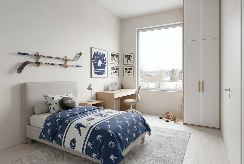 Дизайн интерьера в стиле Сканди — Детская от нейросети RoomGPT