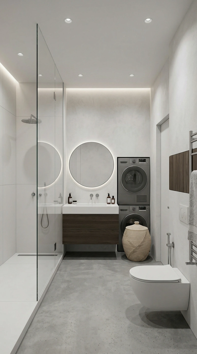 Дизайн ванной в стиле Минимализм — фото интерьера от нейросети RoomGPT