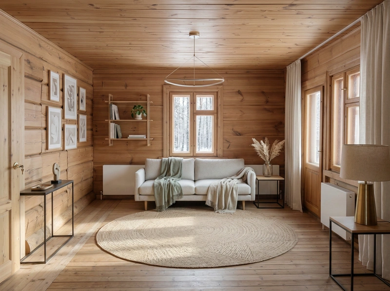 Дизайн интерьера в стиле Сканди — Гостиная от нейросети RoomGPT