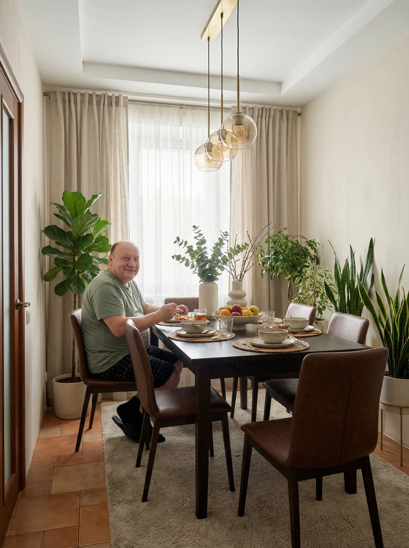 Дизайн интерьера в стиле Контемпорари — Кухня от нейросети RoomGPT