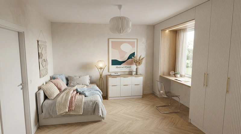 Дизайн интерьера в стиле Хюгге — Спальня от нейросети RoomGPT