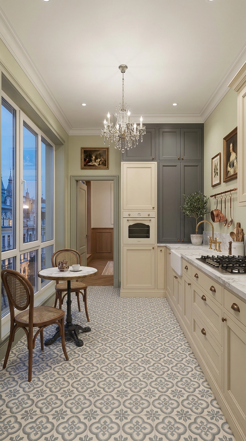 Дизайн интерьера в стиле Классика — Кухня от нейросети RoomGPT