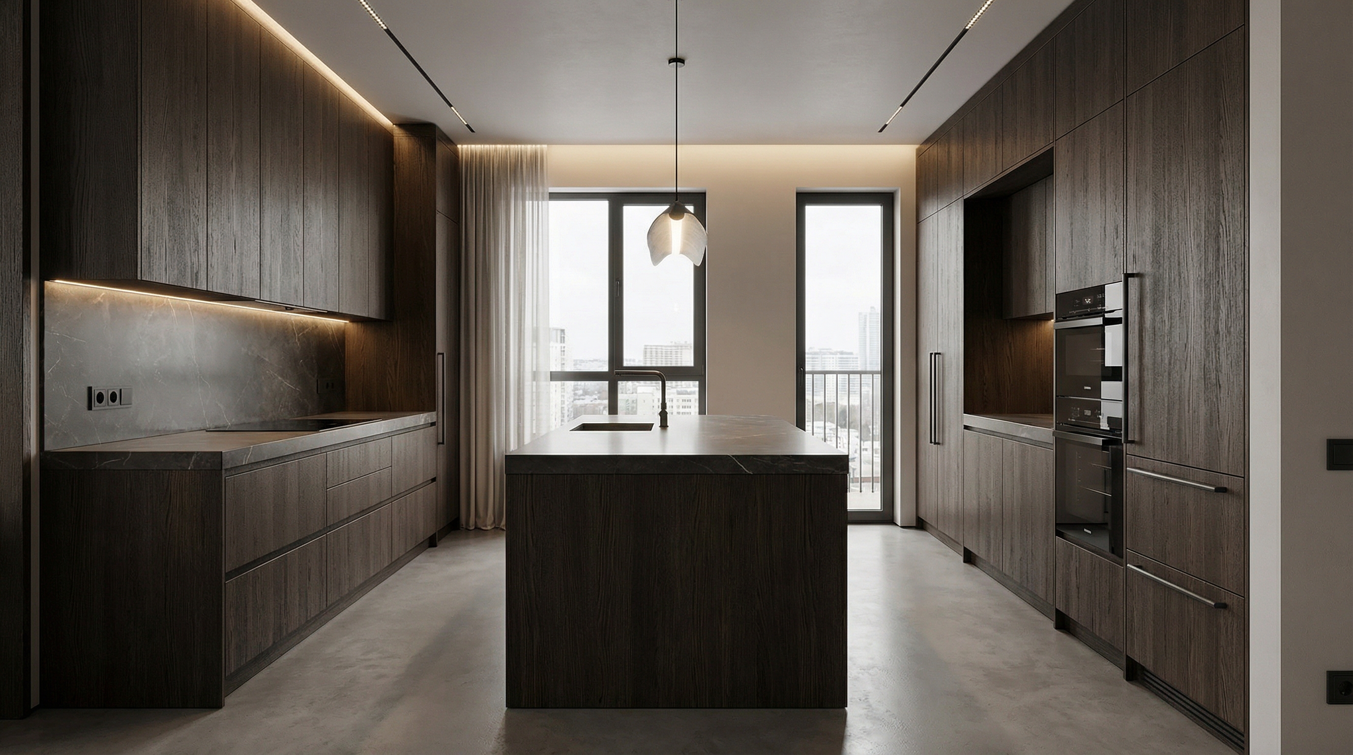 Дизайн кухни в стиле Минимализм — фото интерьера от нейросети RoomGPT