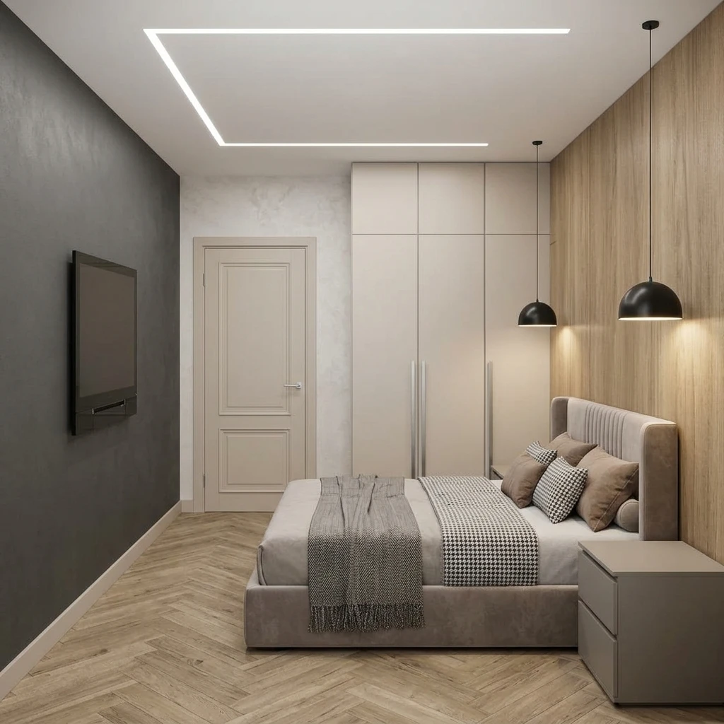 Дизайн спальни в стиле Минимализм — фото интерьера от нейросети RoomGPT