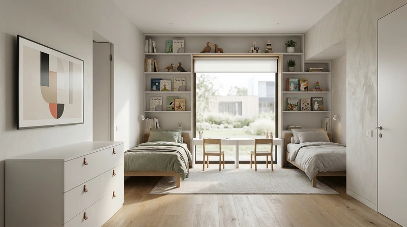 Дизайн интерьера в стиле Минимализм — Детская от нейросети RoomGPT