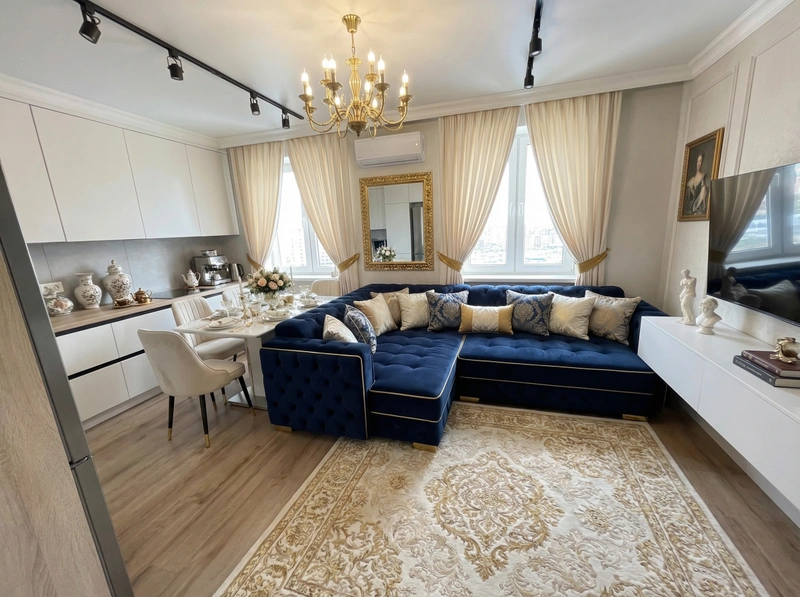 Дизайн интерьера в стиле Классика — Гостиная от нейросети RoomGPT