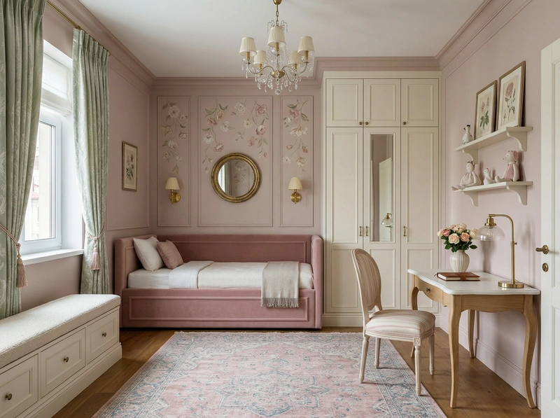 Дизайн интерьера в стиле Классика — Детская от нейросети RoomGPT