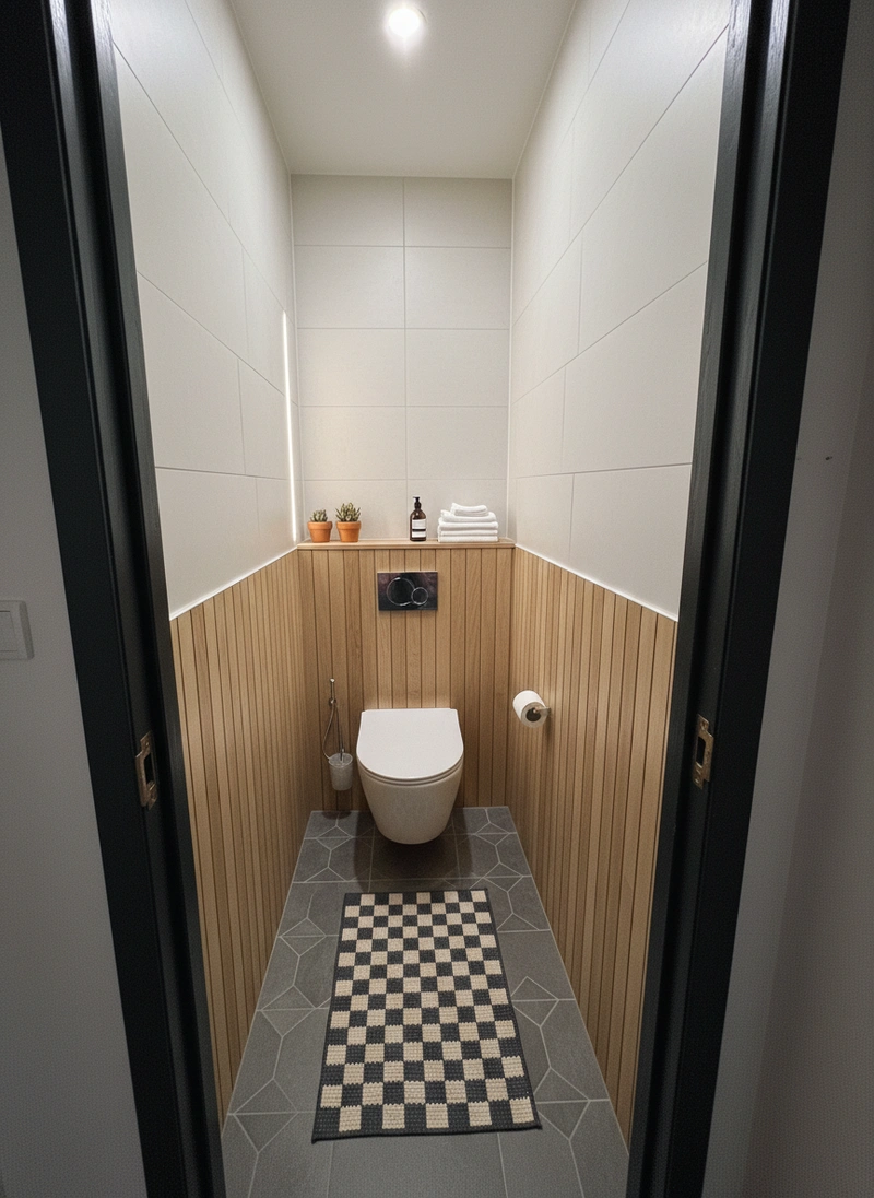 Дизайн ванной в стиле Japandi — фото интерьера от нейросети RoomGPT