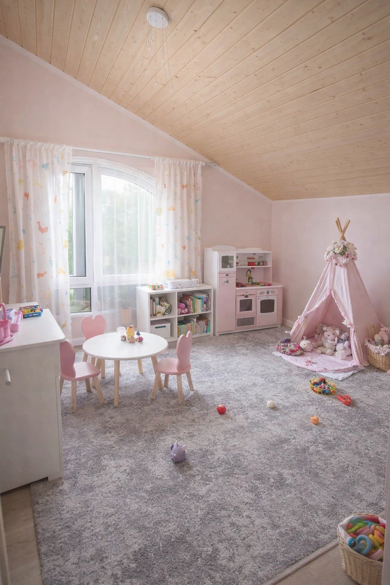 Дизайн детской в стиле Без стиля — фото интерьера от нейросети RoomGPT