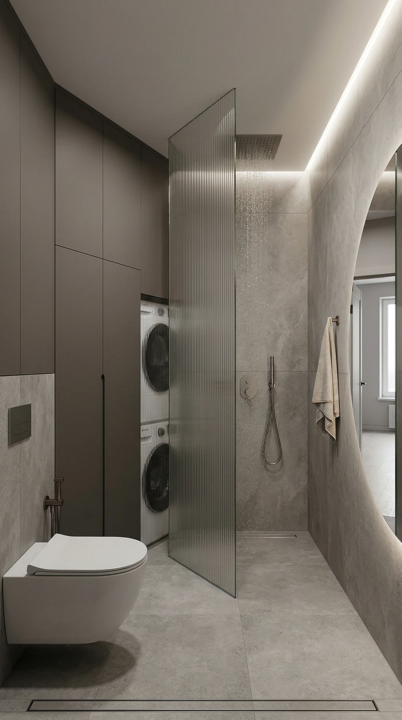 Дизайн ванной в стиле Минимализм — фото интерьера от нейросети RoomGPT