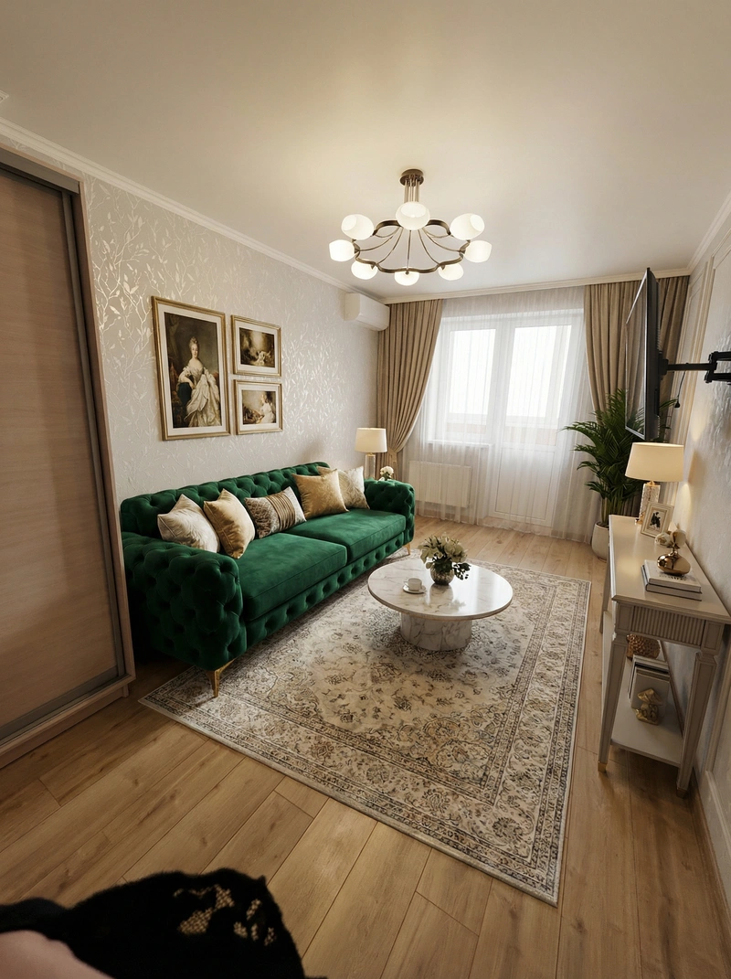 Дизайн интерьера в стиле Классика — Спальня от нейросети RoomGPT