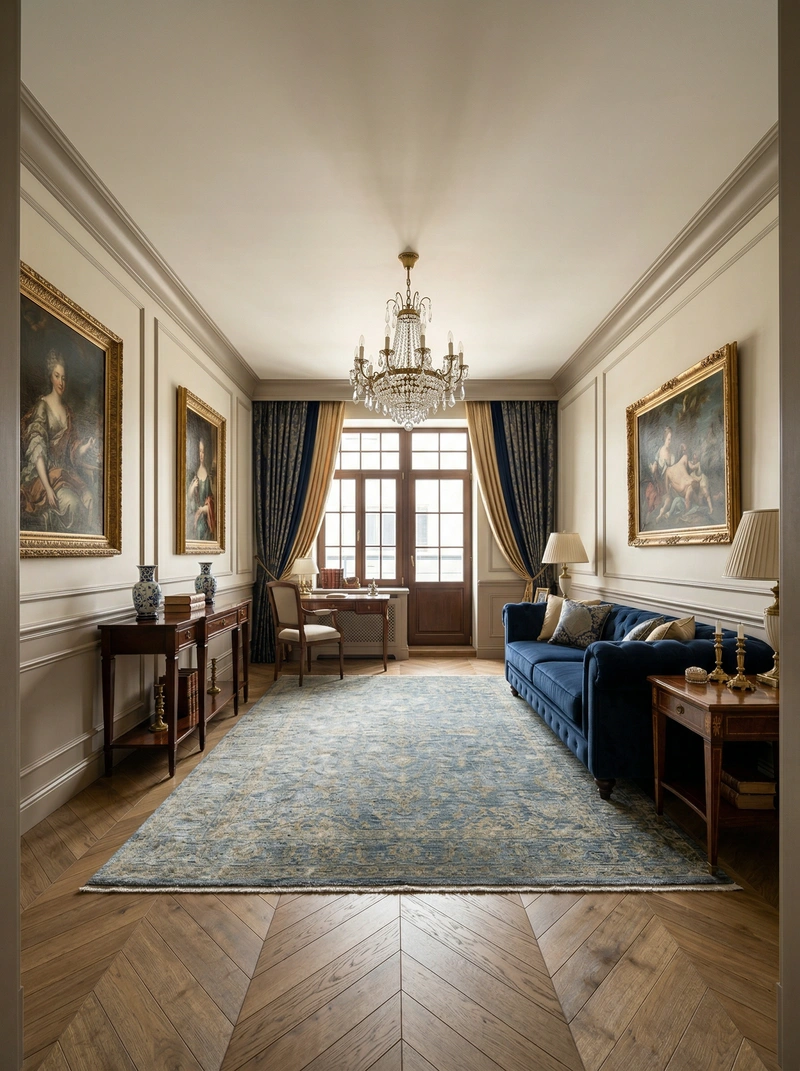Дизайн интерьера в стиле Классика — Гостиная от нейросети RoomGPT
