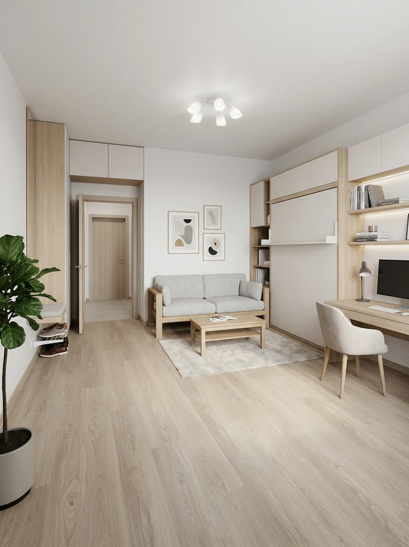 Дизайн интерьера в стиле Сканди — Гостиная от нейросети RoomGPT