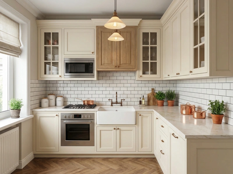 Дизайн кухни в стиле Классика — фото интерьера от нейросети RoomGPT