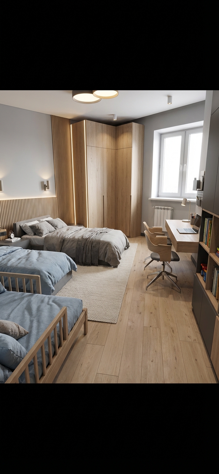 Дизайн детской в стиле Минимализм — фото интерьера от нейросети RoomGPT