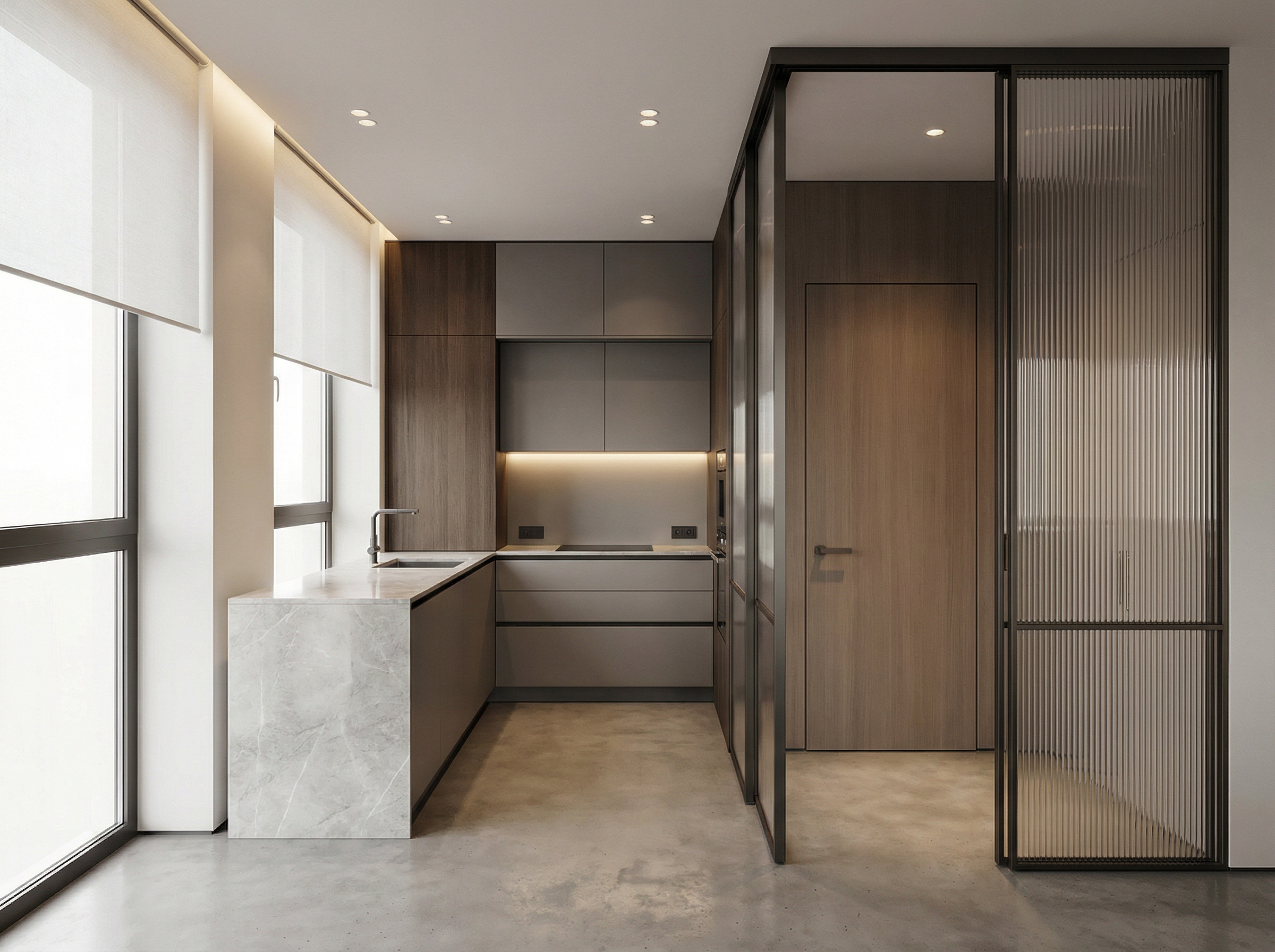 Дизайн кухни в стиле Минимализм — фото интерьера от нейросети RoomGPT