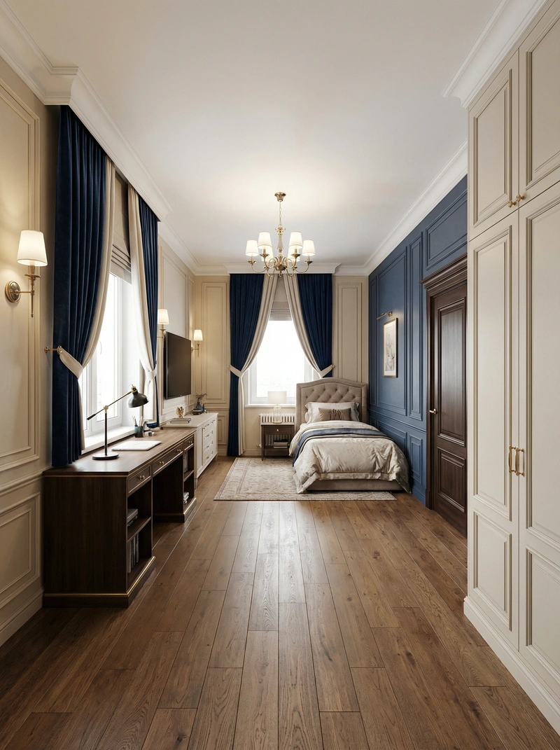 Дизайн интерьера в стиле Классика — Спальня от нейросети RoomGPT