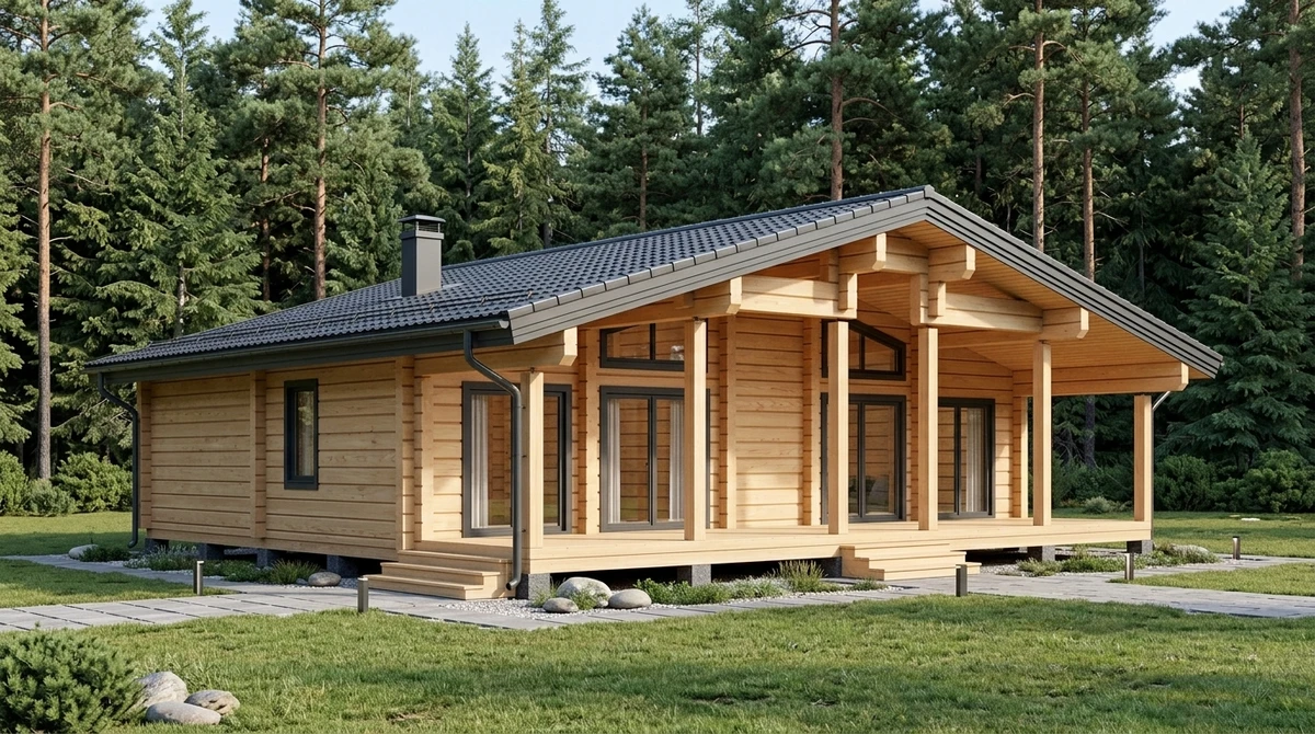Дизайн фасада в стиле Шале — Фасад от нейросети RoomGPT