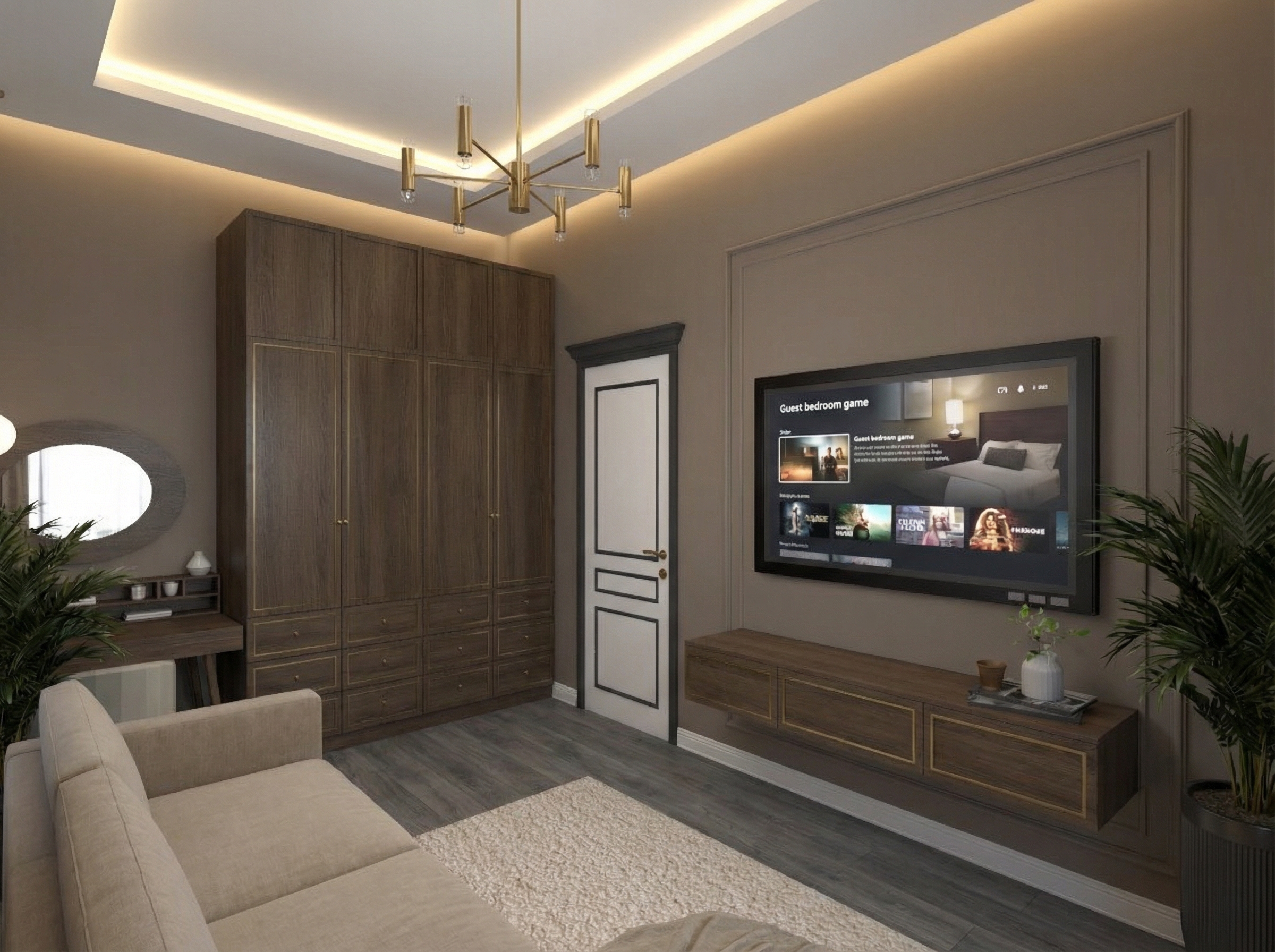 Дизайн гостиной в стиле Контемпорари — фото интерьера от нейросети RoomGPT