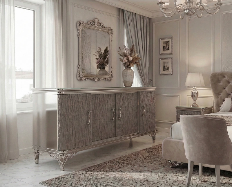 Дизайн спальни в стиле Классика — фото интерьера от нейросети RoomGPT