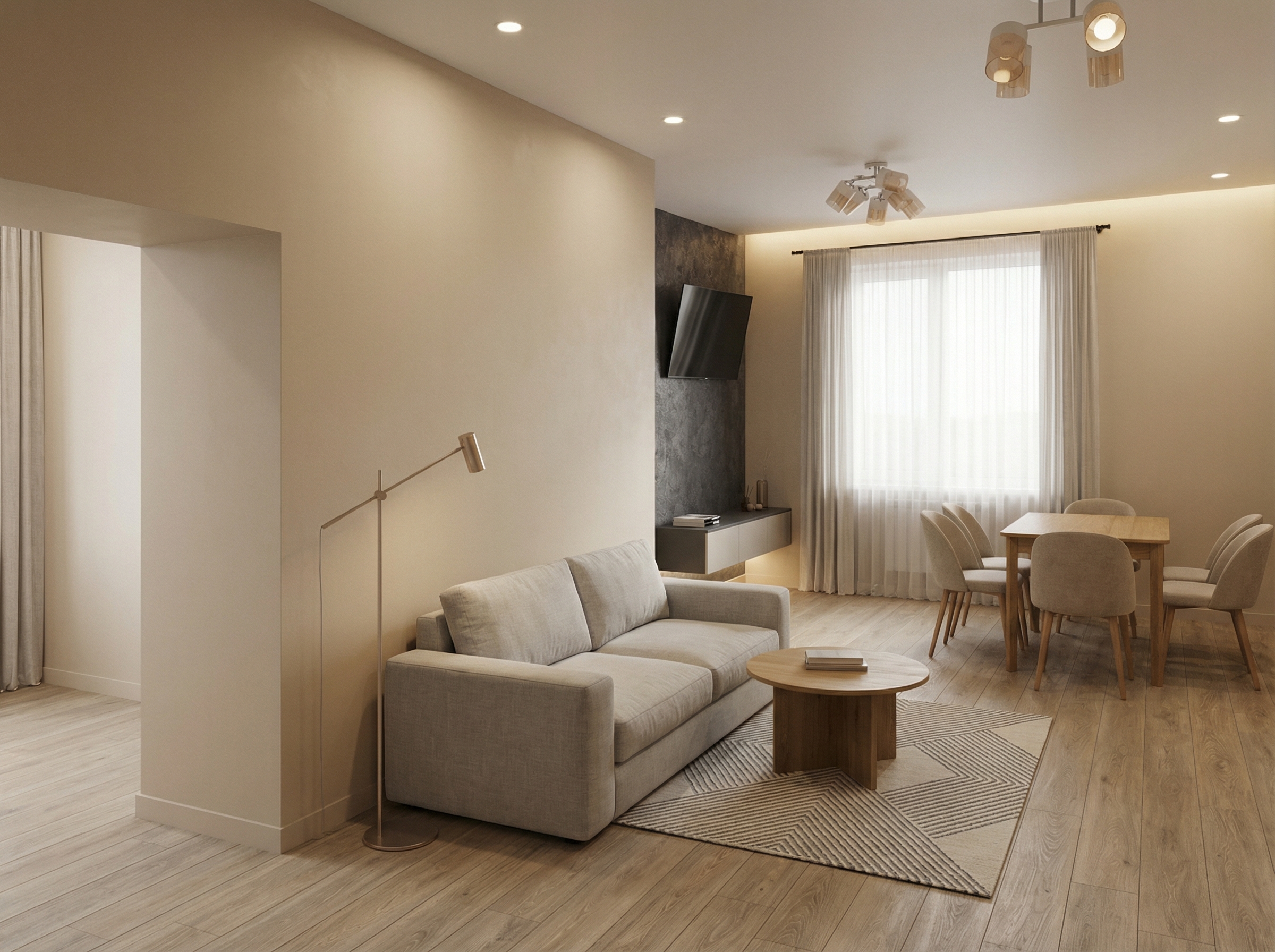 Дизайн гостиной в стиле Минимализм — фото интерьера от нейросети RoomGPT